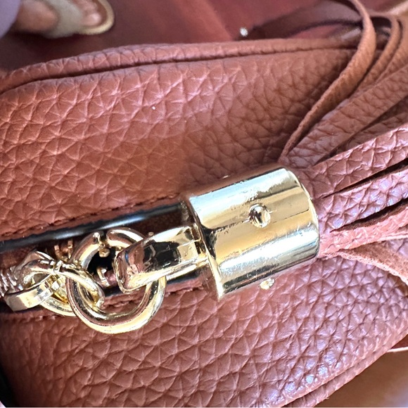 Women's Tan Leather Bag - Picture 9 of 11